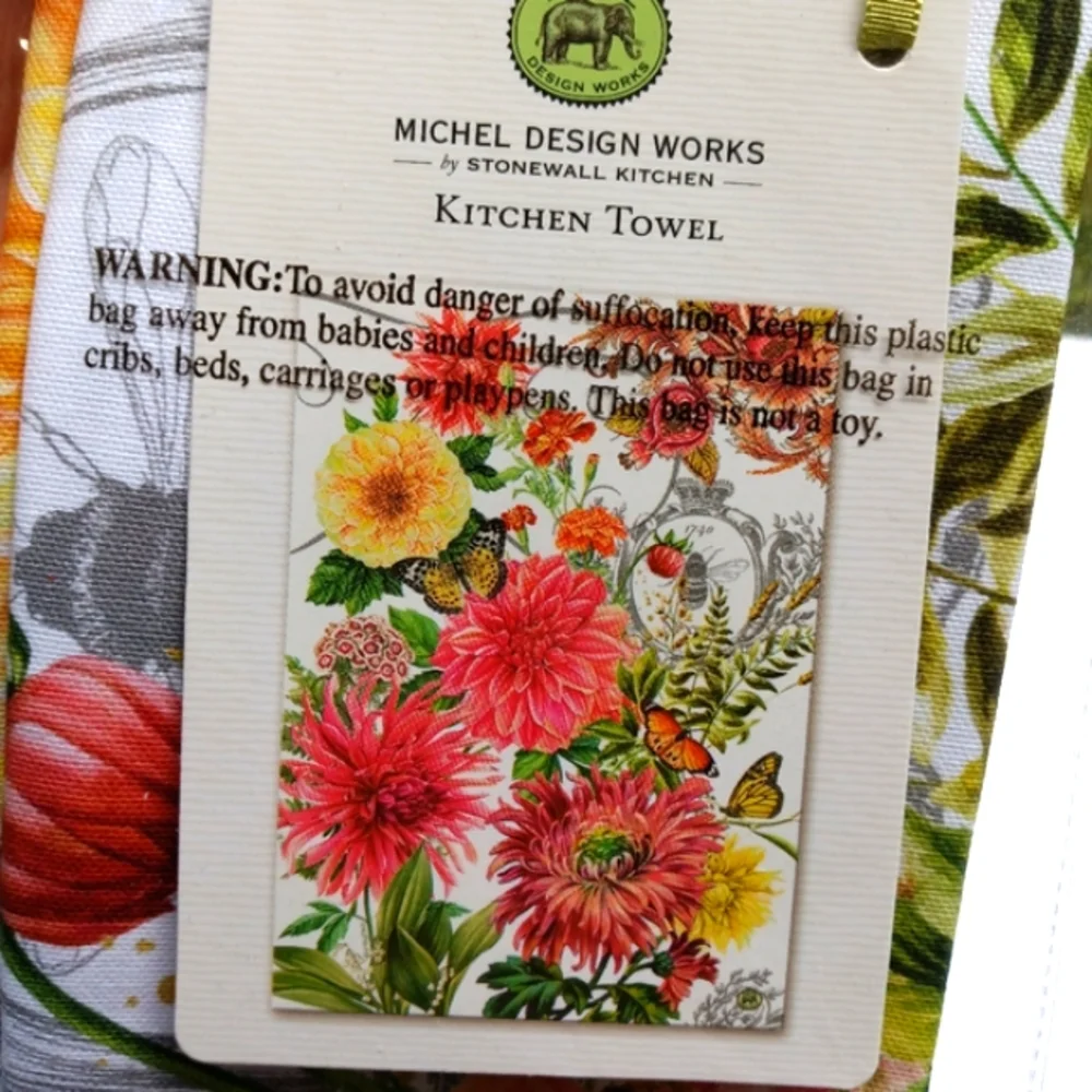 3 NWT Michel Designs Works &  Stonewall Kitchen Towels
